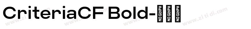 CriteriaCF Bold字体转换